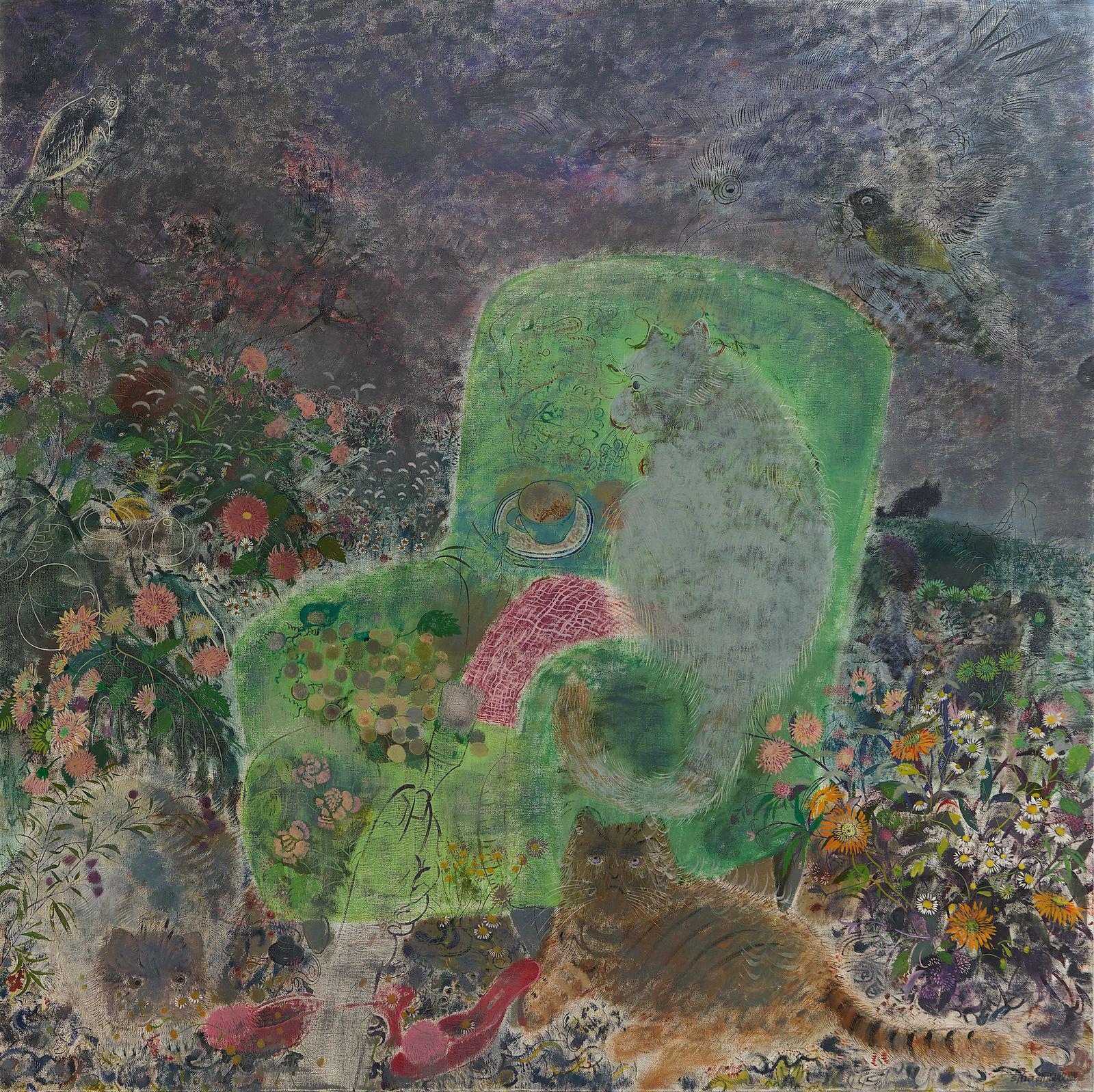 《暮色》，布面油画，200×200cm，2021