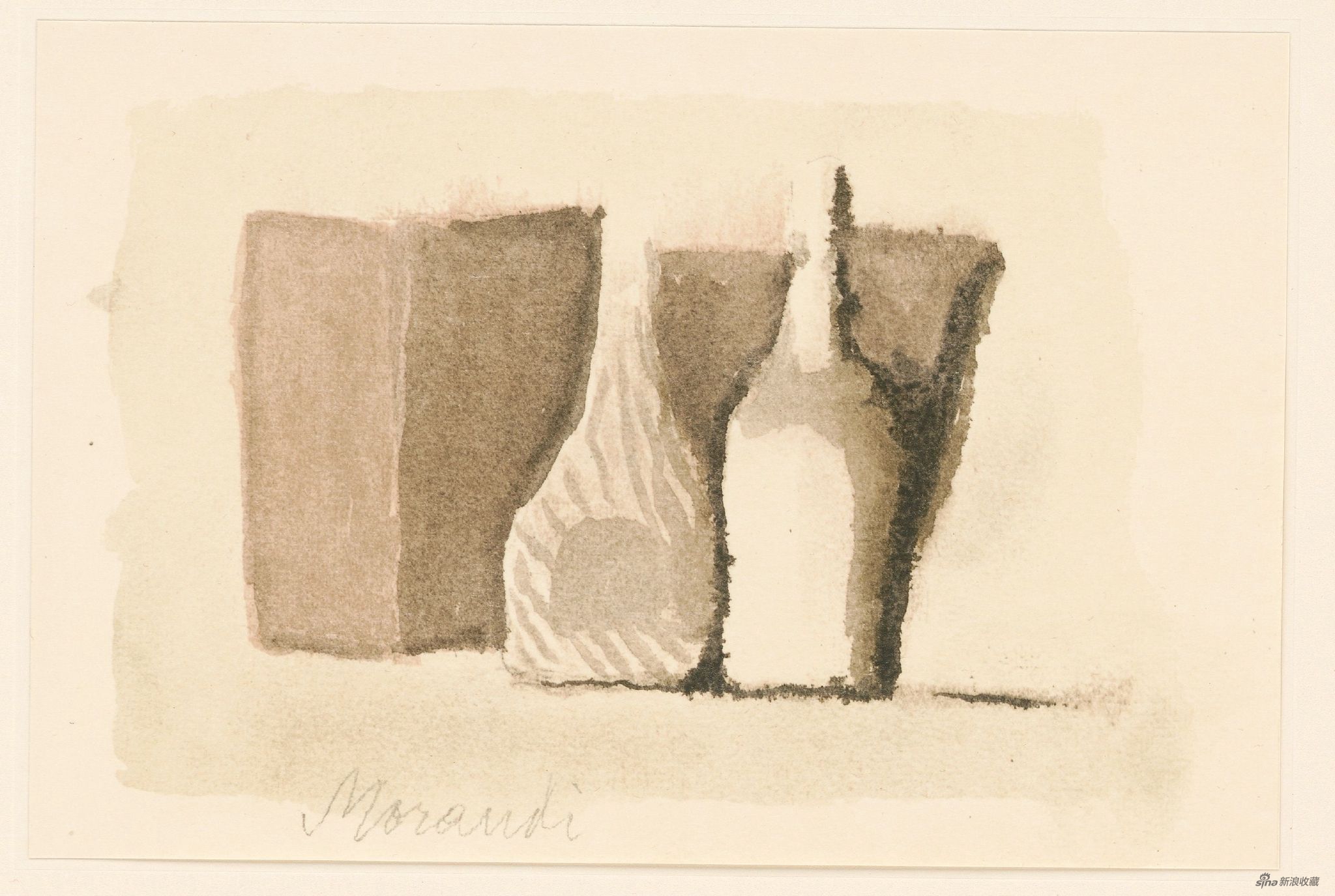 乔治·莫兰迪_静物_Still Life_1959年_h56×w66.5cm_水彩 （2）