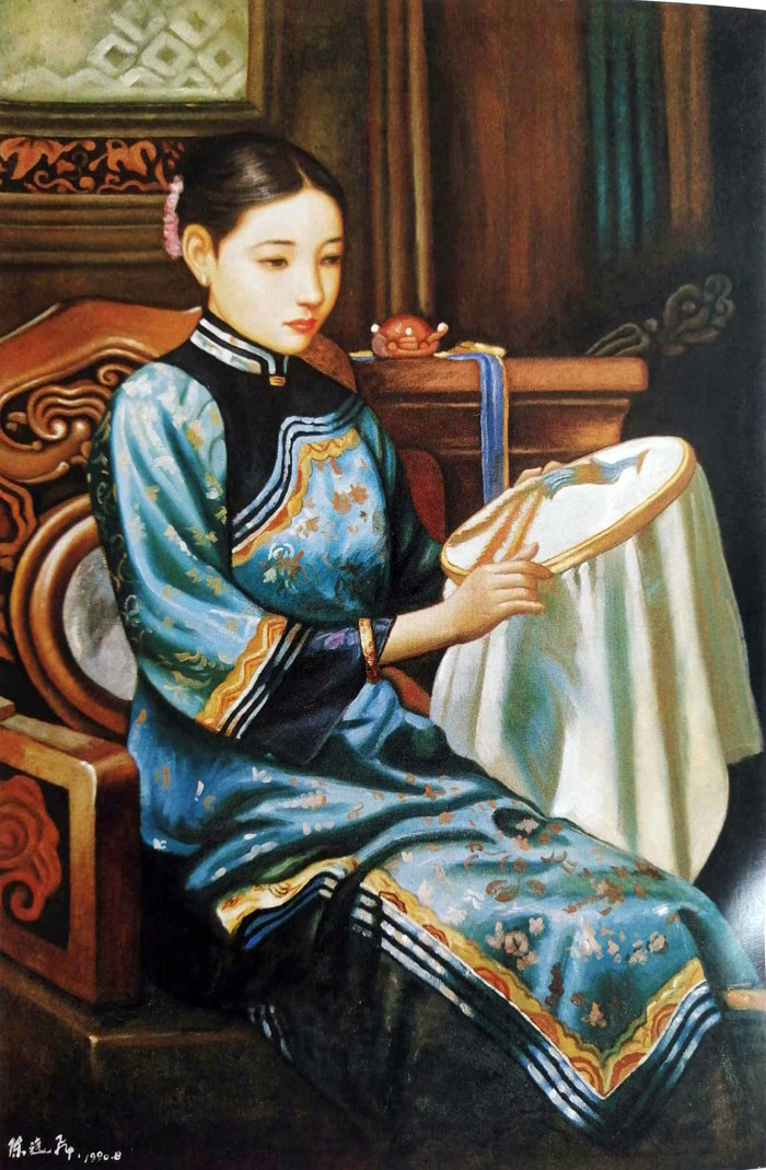 5陈逸飞 大家闺秀 1990年 60  90.jpg